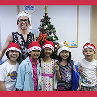Choa Chu Kang students are wearing Santa hats!