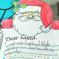 Novena students write letters to Santa!