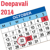 No class on Deepavali (Wednesday 22 October 2014)